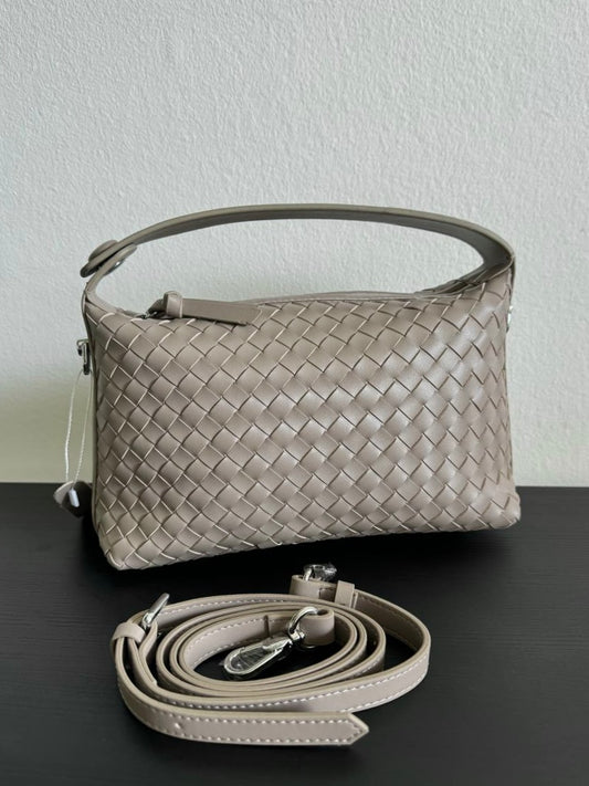 Pleciona torebka z naturalnej skóry do ręki lun na ramię, Włochy