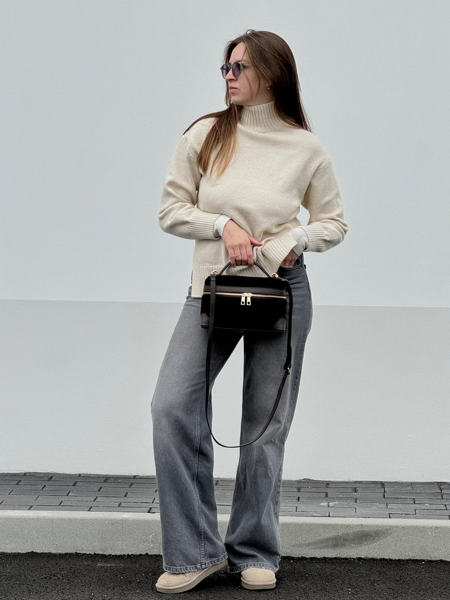 Mała torebeczka Crossbody do ręki lub na ramię z naturalnej skóry, Włochy