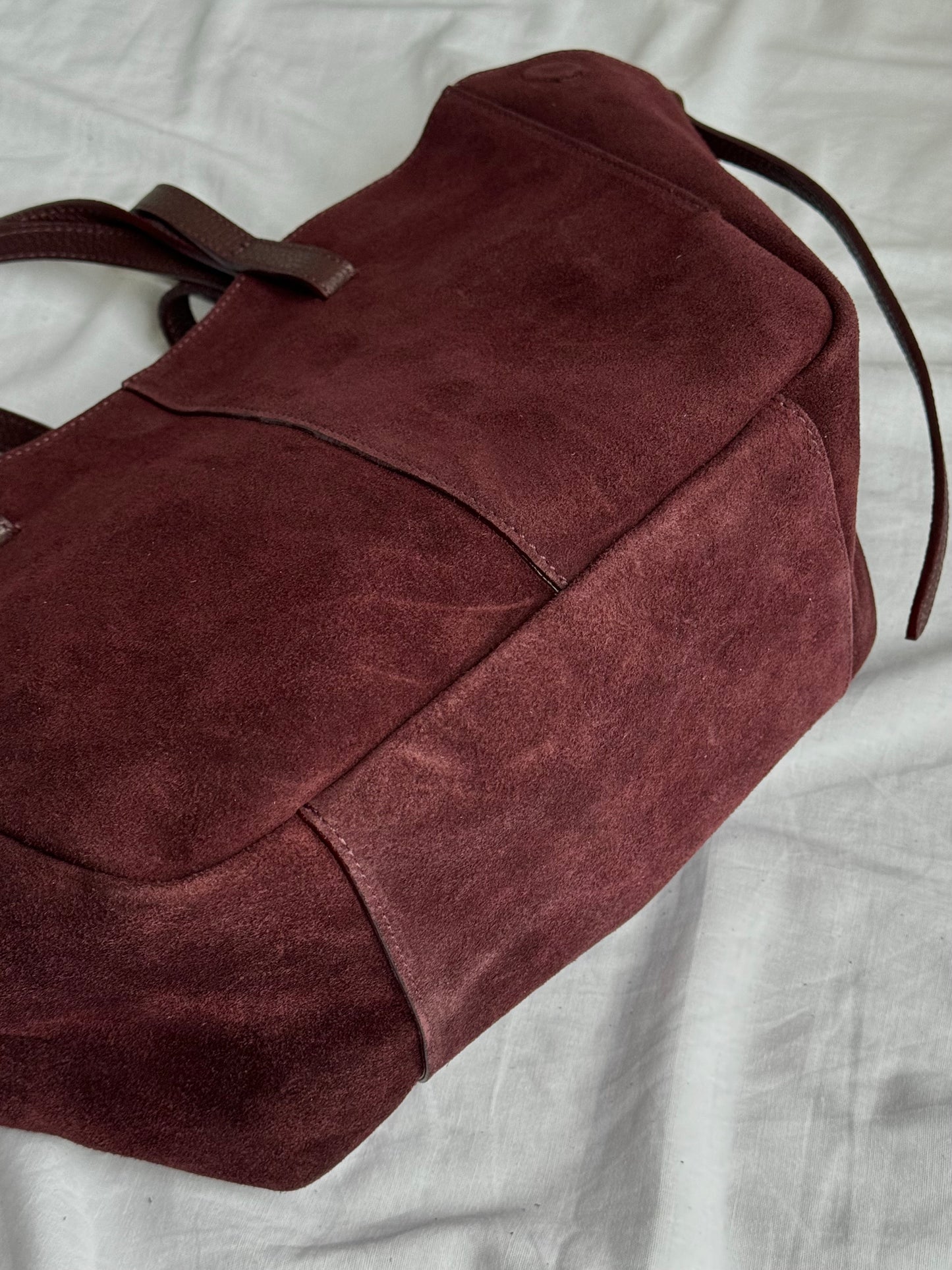 Stylowa torebka shopper w kolorze bordo dla twojej stylizacji, Włochy