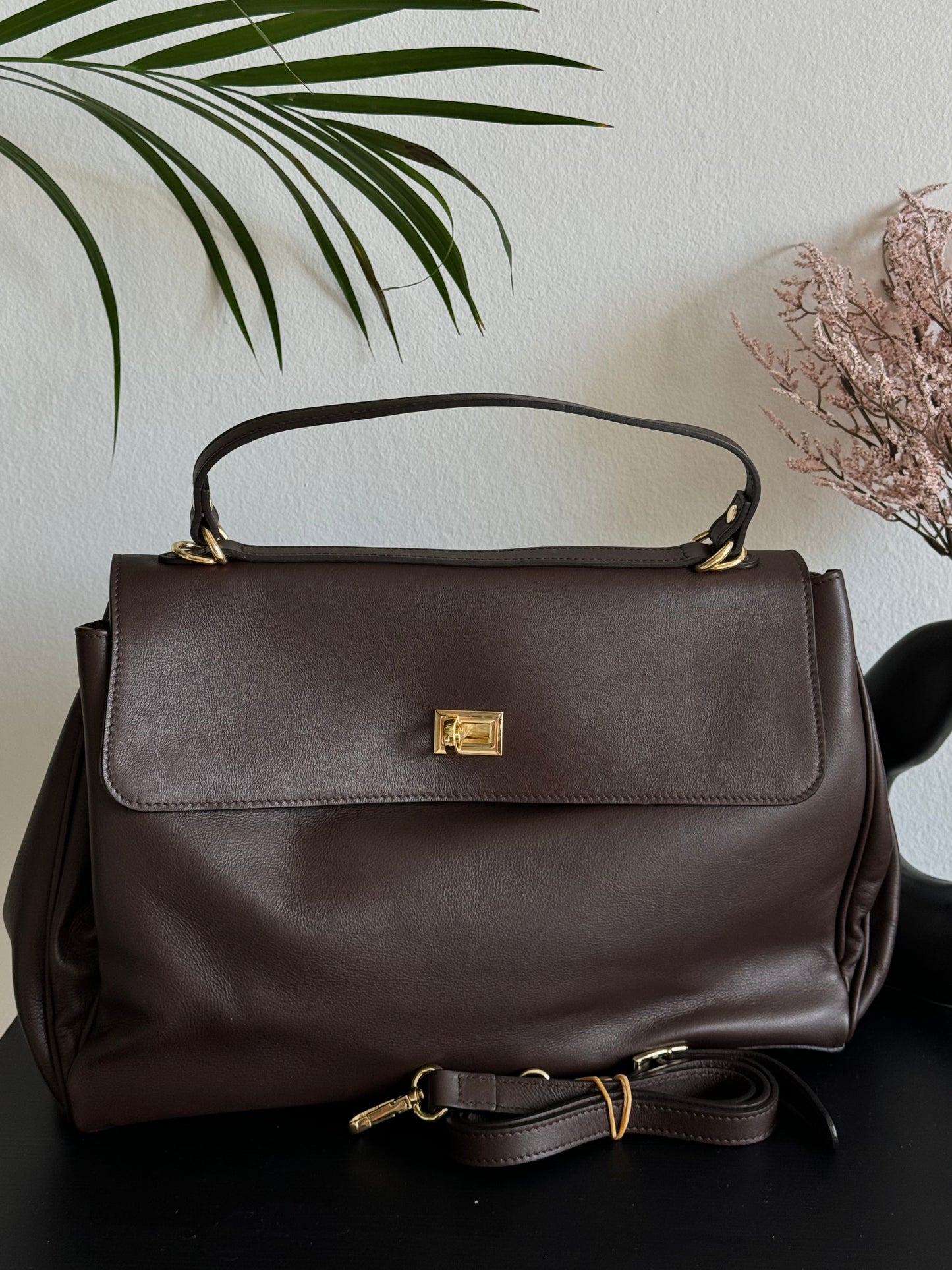 Elegancka torebka damska z naturalnej skóry, Włochy